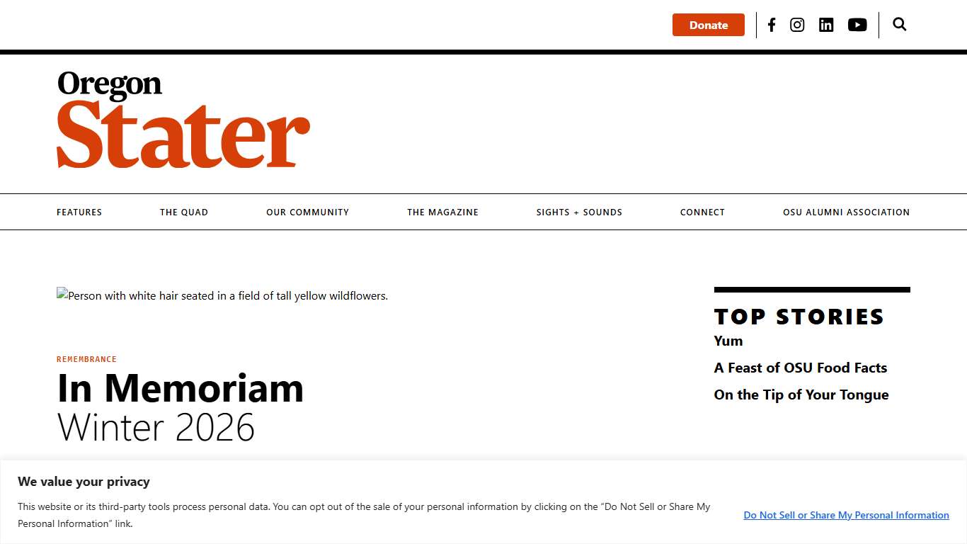 In Memoriam Winter 2026 - Oregon Stater